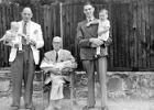 Four Generations of Woodheads -- Dad holding Guy -- Thomas Ludgate holding Graham Derek -- Me Derek holding Bruce Ludgate