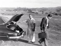 SMD about 1950, Harold Utterson with his Buick 88 and Ronnie Leighton heading for the office.