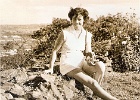 Maggie with 8mm camera --some where in  Rhodesia I think