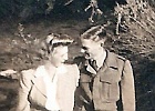 Derek (South African Air Force uniform) and lady friend 1944 Bloemfontein South Africa