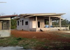 Side view of house, the triangle bit to the right is looking into the pool showing the wall