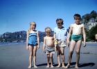 Diana -- John -- Graham -- Bruce; Pohara Beach; Golden Bay